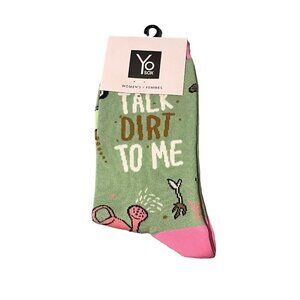 Yo-Sox Women's Novelty Crew Socks Talk Dirt To Me Size 6-10 GardnerGift